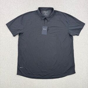 BYLT Polo Shirt Mens 3XL Navy Blue Pulse Performance Stretch Short Sleeve NEW